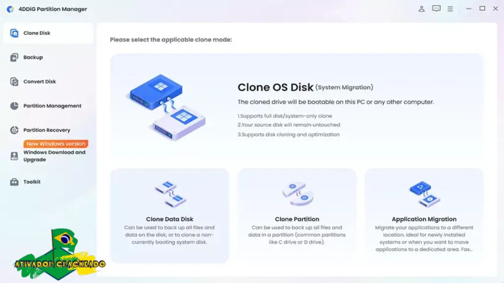 4DDiG Partition Manager Grátis Ativador Crackeado
