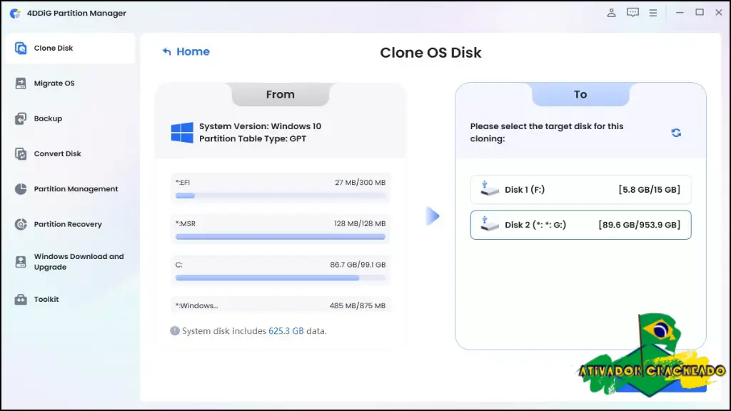 4DDiG Partition Manager Grátis Crackeado