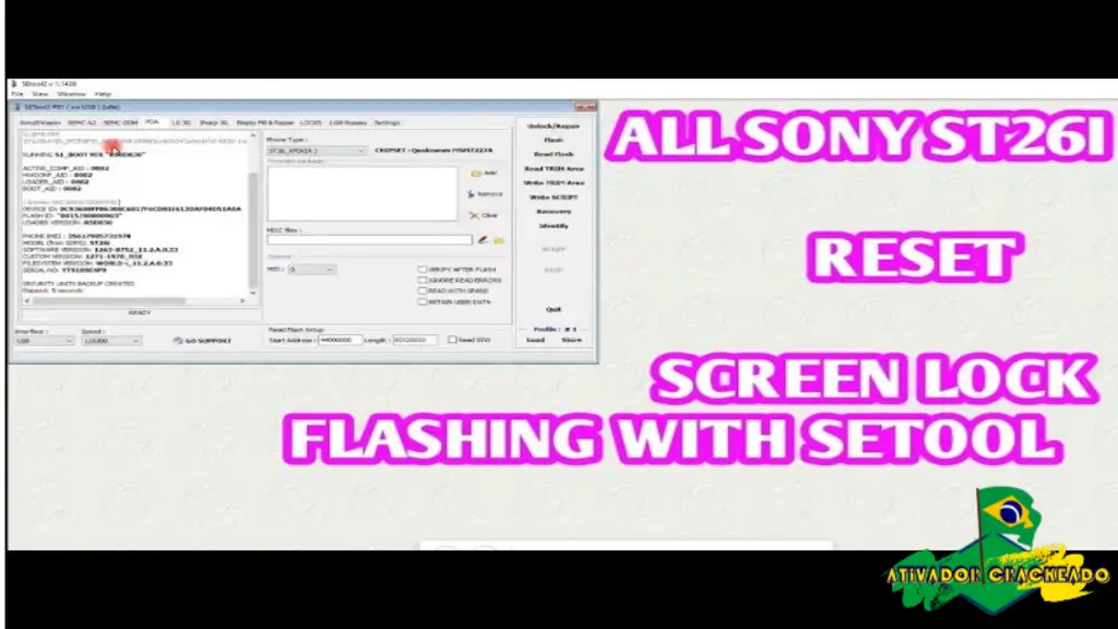 Sony Xperia ST26a Lock Reset File Grátis Crackeado