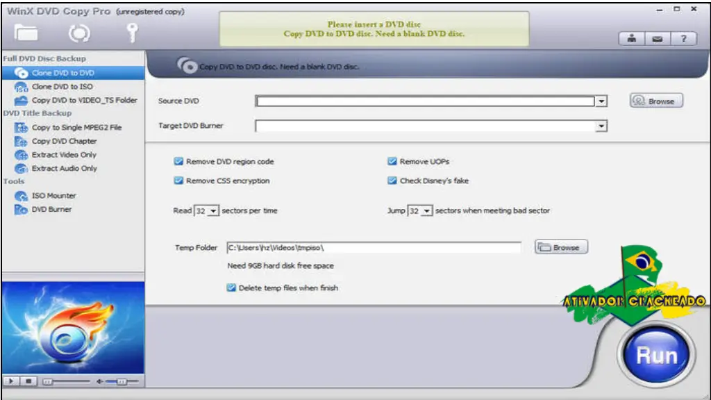 WinX DVD Copy Pro Grátis Crackeado