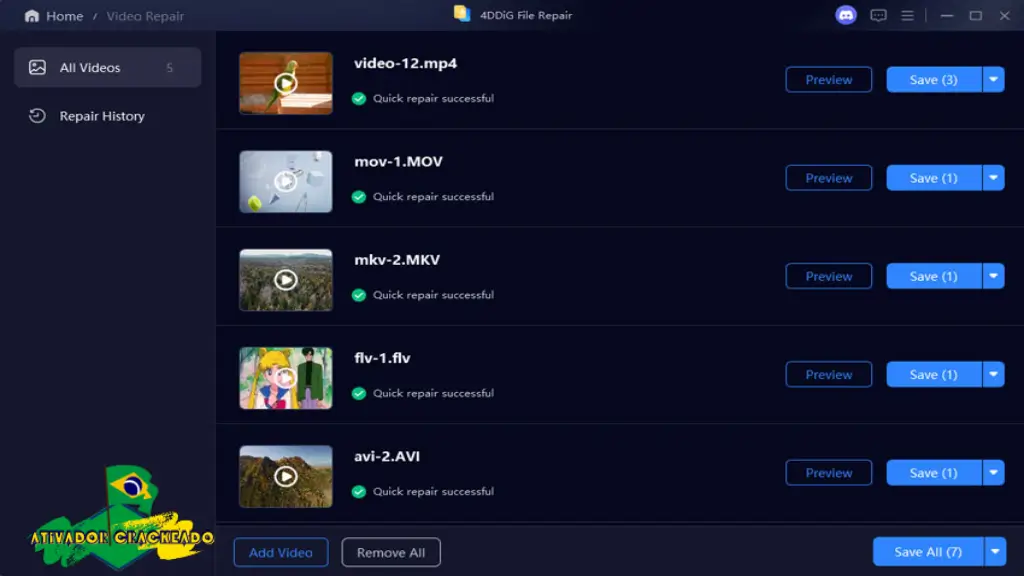 4DDiG File Repair Grátis Ativador Crackeado