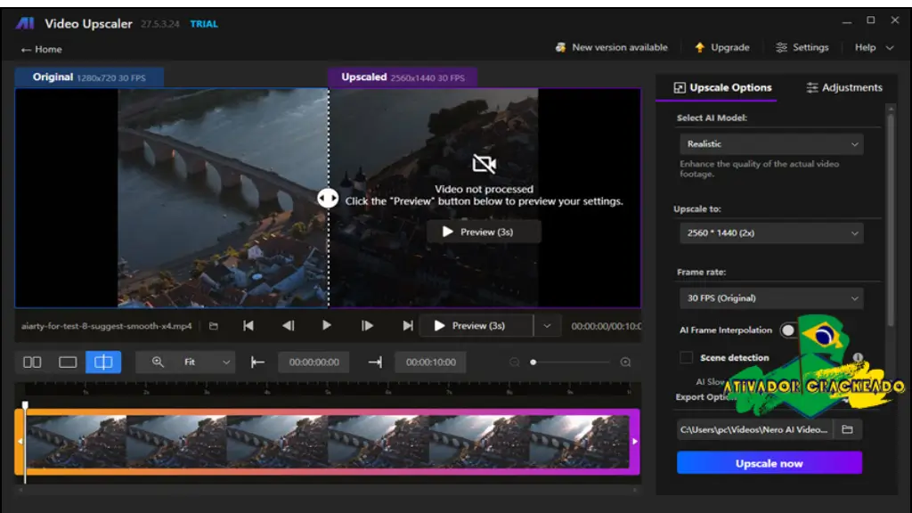 Nero AI Video Upscaler Pro Grátis Crackeado
